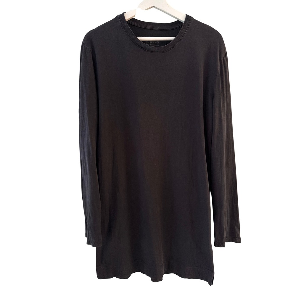 Mantra Women Medium Long Sleeve Tunic Top Black 100% Cotton Made in USA